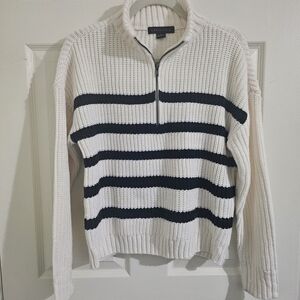 Classic Striped Sweater White and Black